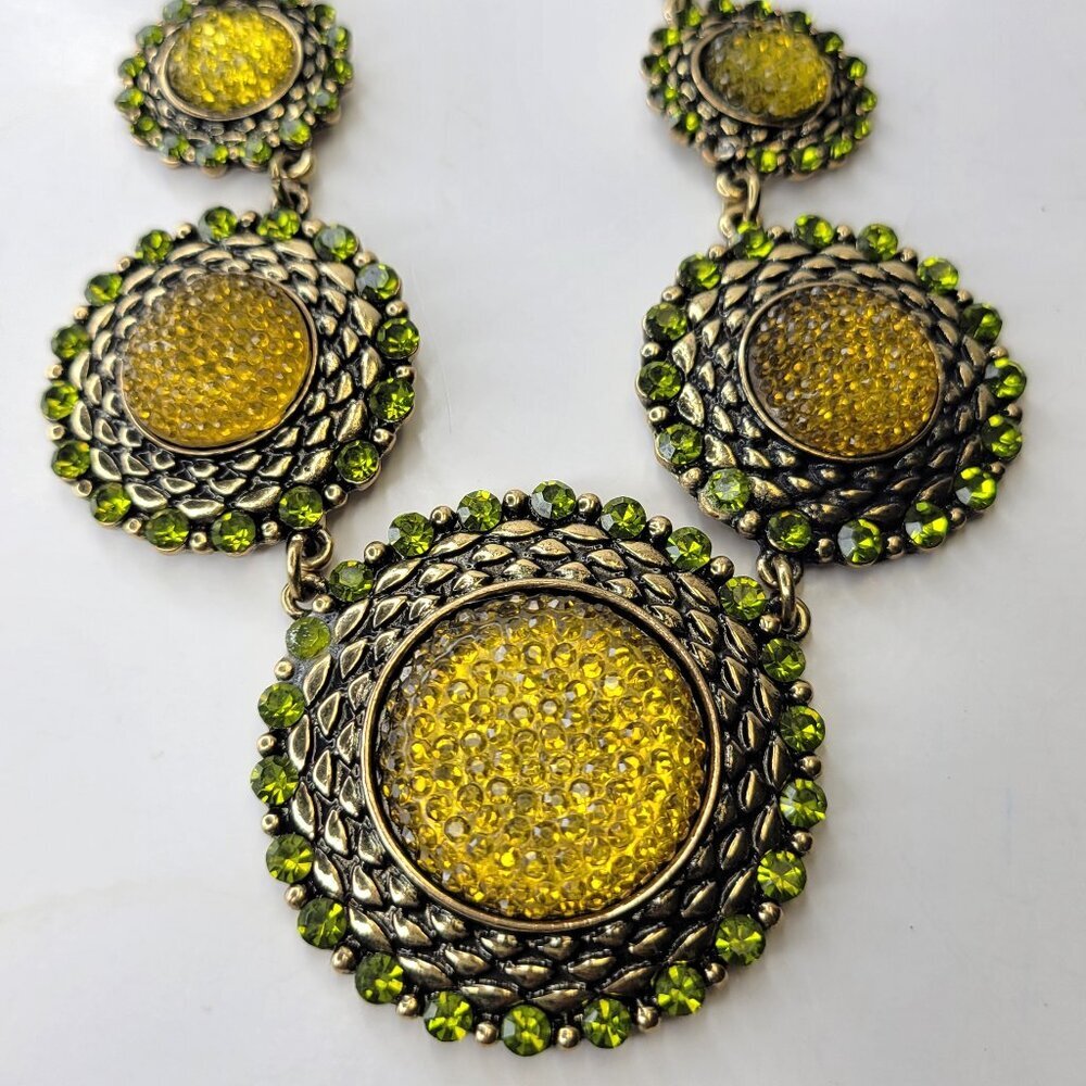 Lime Green Statement Choker Necklace